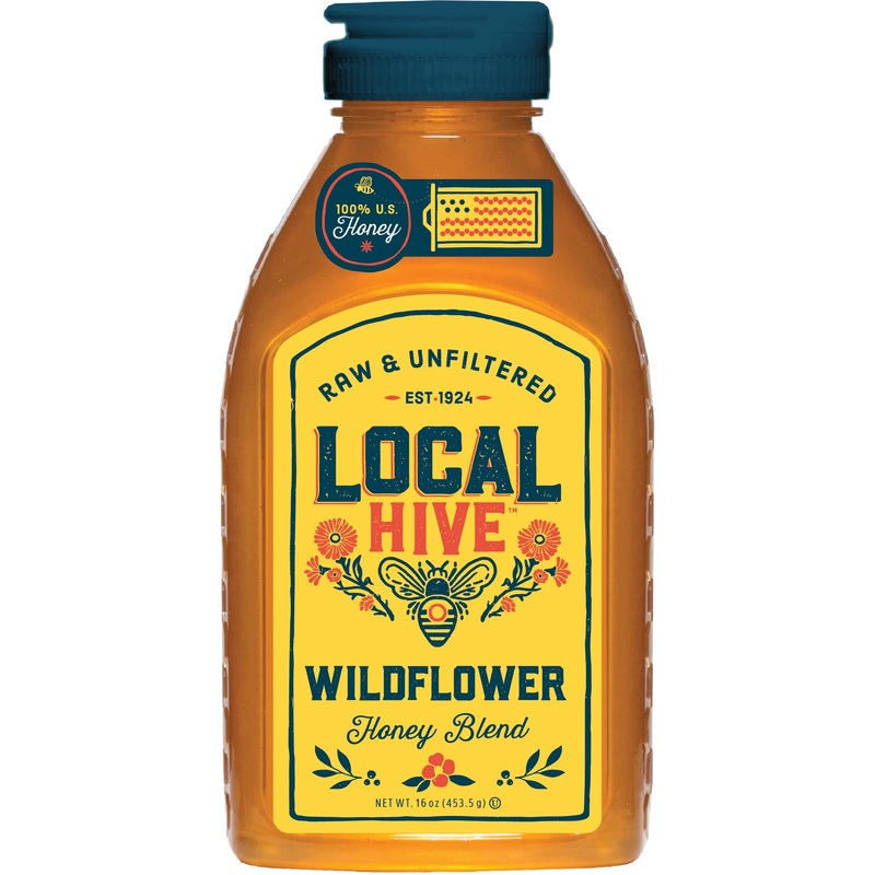 Local Hive Wildflower Raw Unfiltered Honey – 32Oz, 100% Pure Us Honey, Sourced From American Bees And Beekeepers – Natural Sweet
