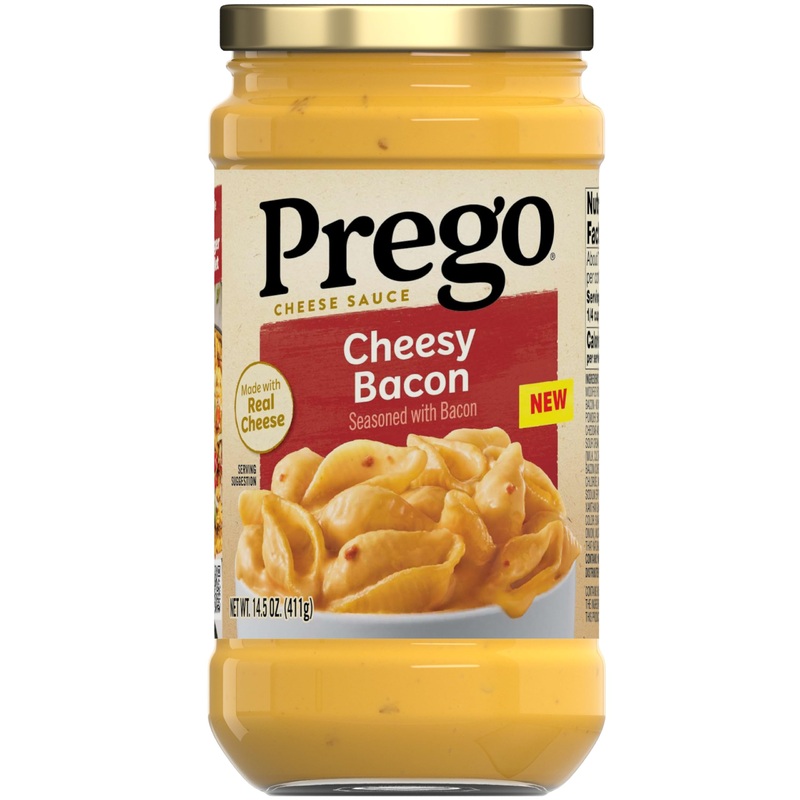 Prego Cheesy Bacon Cheddar Cheese Sauce, 14.5 Oz Jar