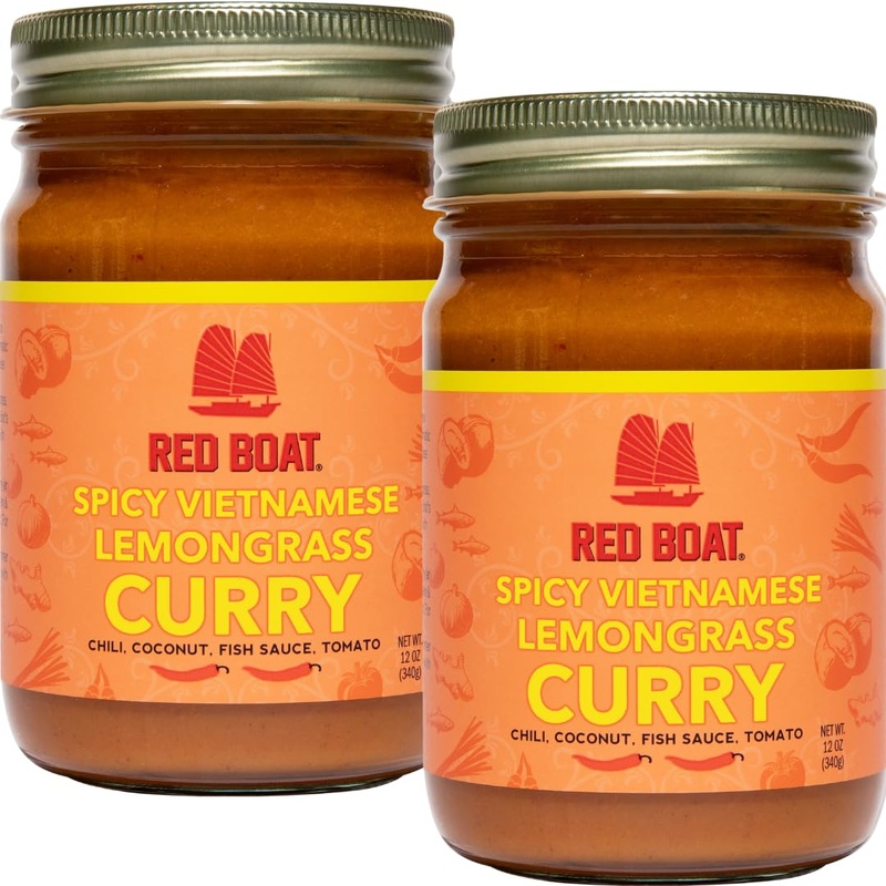 Red Boat Spicy Vietnamese Lemongrass Curry | Deliciously Bold Flavors Ready In 20 Min | Simple Ingredients, Nothing Artificial |