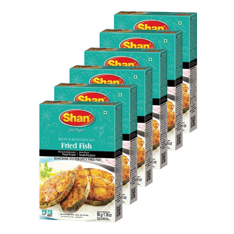 Shan – Fried Fish Seasoning Mix (50G) – Spice Packets For Spicy Fried Fish (Pack Of 6)