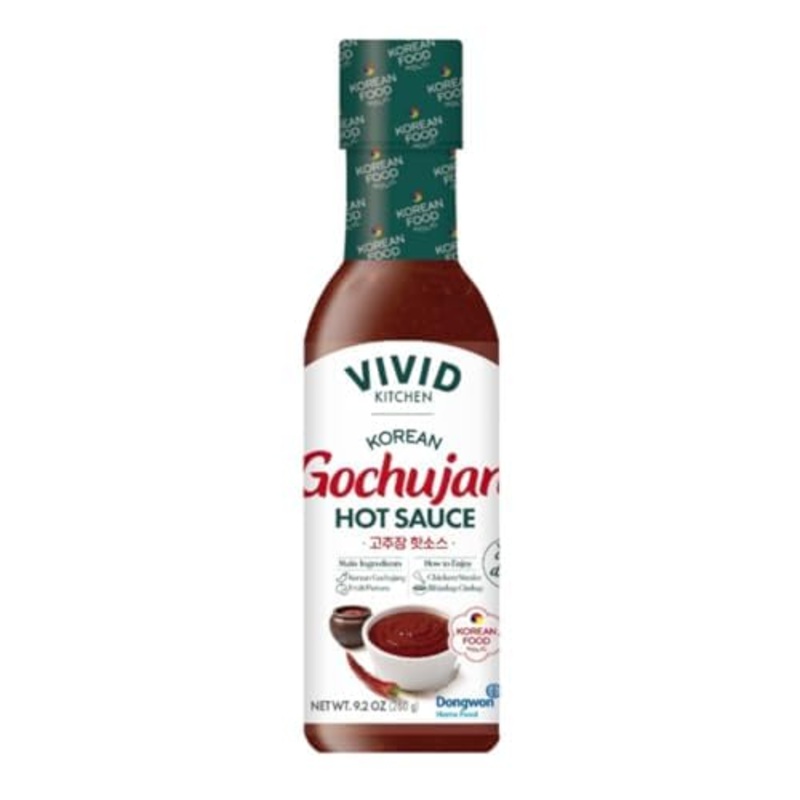 Vivid Kitchen Gochujang Sauce – Korean Fermented Chili Paste Fusion – 8.6 Oz Bottle – Authentic, Bold & Spicy Flavor – No Msg Or