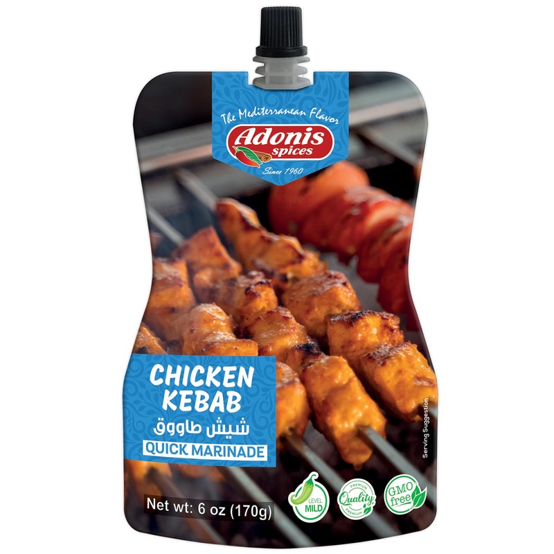 Adonis – Chicken Kebab Quick Marinade, 6 Oz (170G), Ready To Use Liquid Seasoning Marinade