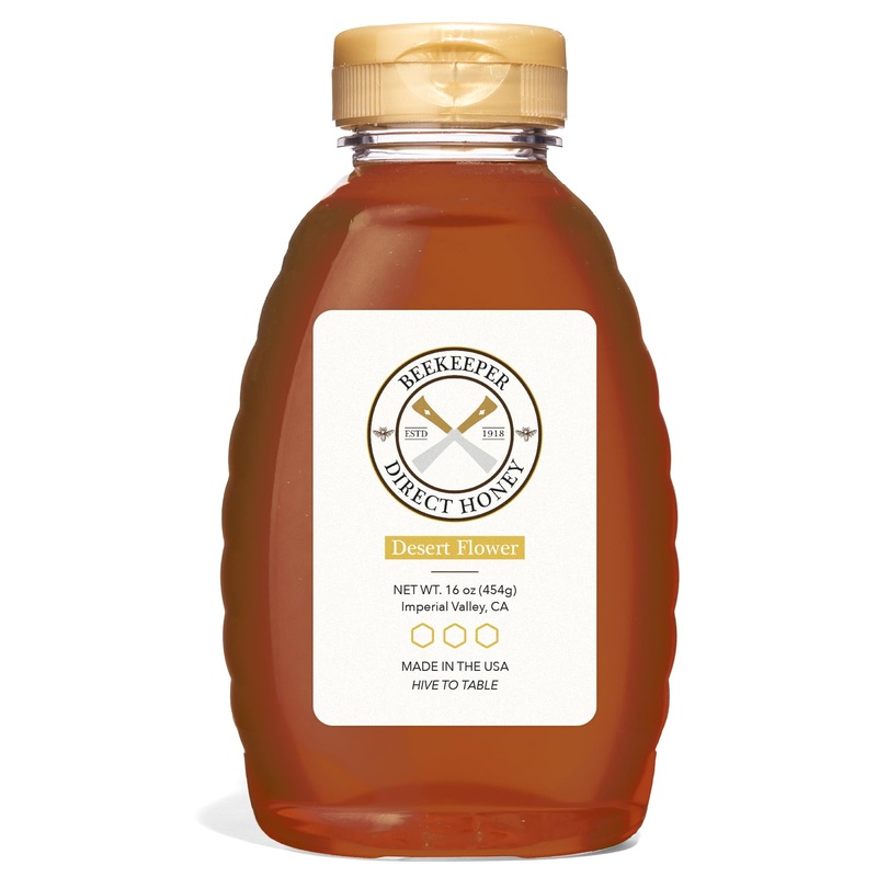 Beekeeper Direct Raw Unfiltered Honey – Real Raw Desert Flower Honey – All Natural Non-Gmo Pure Gourmet Honey – Local California