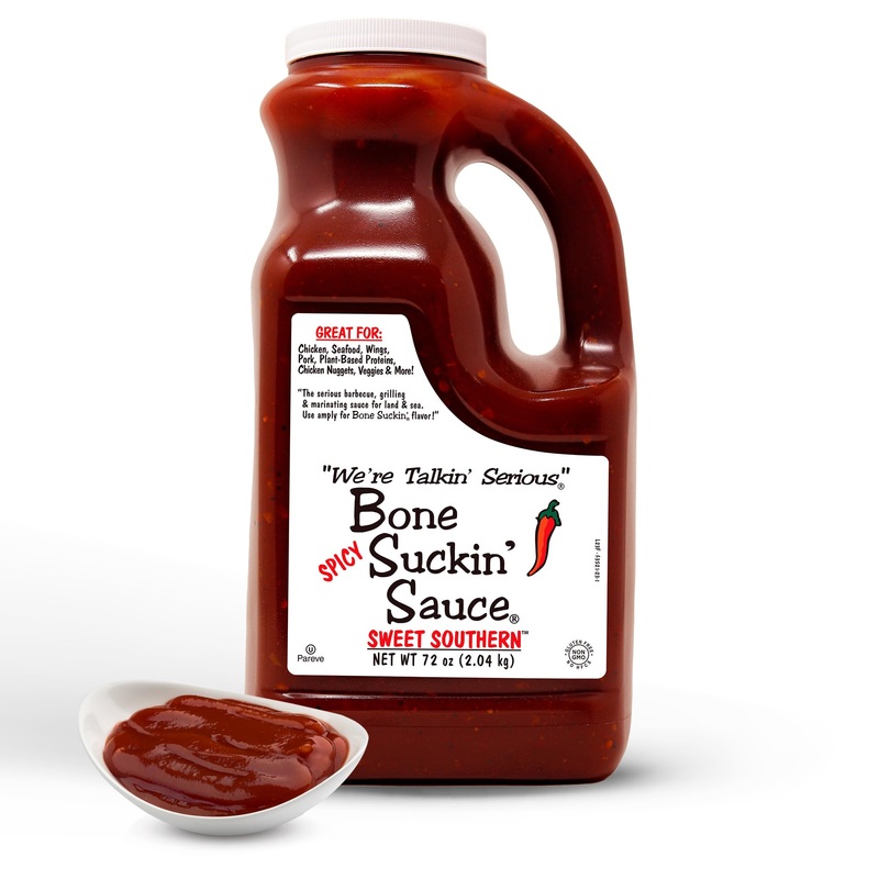 Bone Suckin’ Spicy Sweet Southern Bbq Sauce, All-Purpose Barbecue Sauce, Gluten-Free, Non-Gmo, Kosher, Sweetened W/Cane Sugar &