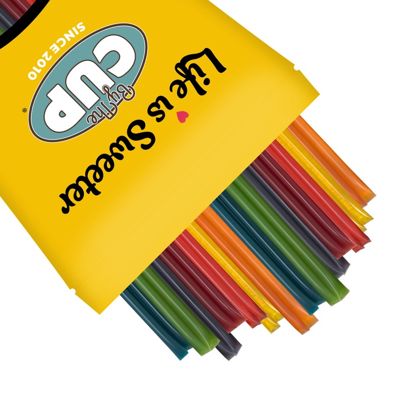 By The Cup Sour Honey Sticks, 7 Flavor Variety (Pack Of 35)