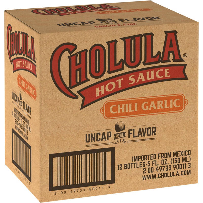 Cholula Hot Sauce, Chili Garlic, Kosher, 5 Fluid Ounce (Pack Of 12)