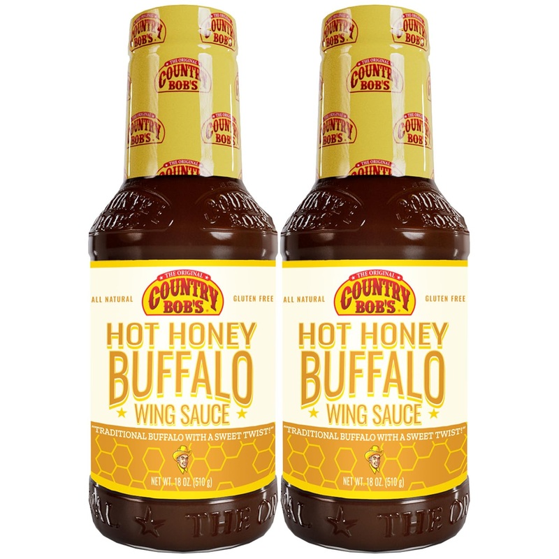 Country Bob’S Hot Honey Buffalo Wing Sauce – Traditional Buffalo With Sweet Twist, Small Batch, Ideal For Grilling, Frying, Baki