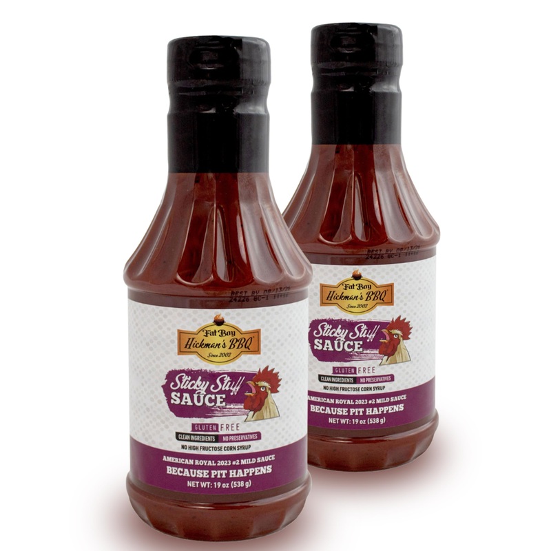 Fat Boy Hickman’S Bbq Sticky Stuff Sauce Pack Of 2 – Perfect For Beef, Pork, Chicken, Pulled Pork And Ribs – Clean Ingredients,