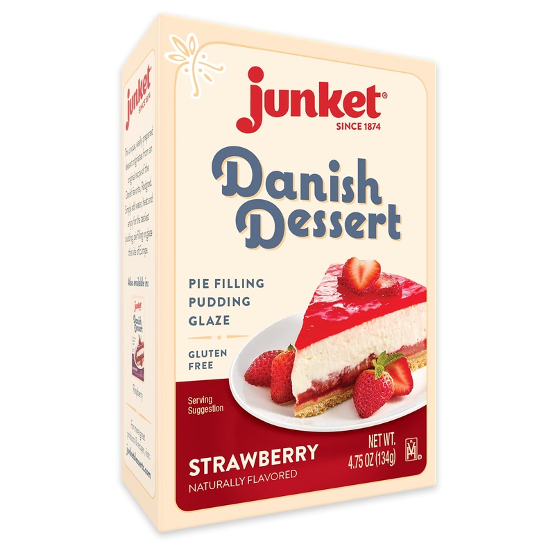 Junket Danish Dessert Strawberry, 4.75 Ounce (Pack Of 1) Pie Filling, Puddings And Glazes