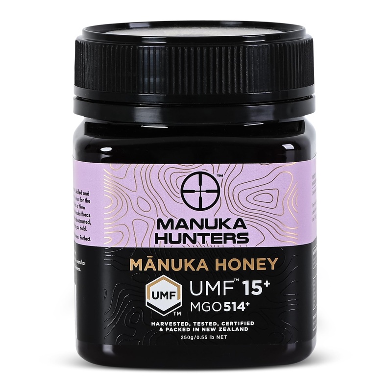Manuka Hunters Umf 15+/Mgo 514+ Certified New Zealand Manuka Honey – 100% Pure Natural Sweetener – Gluten, Dairy Free – Ideal Fo