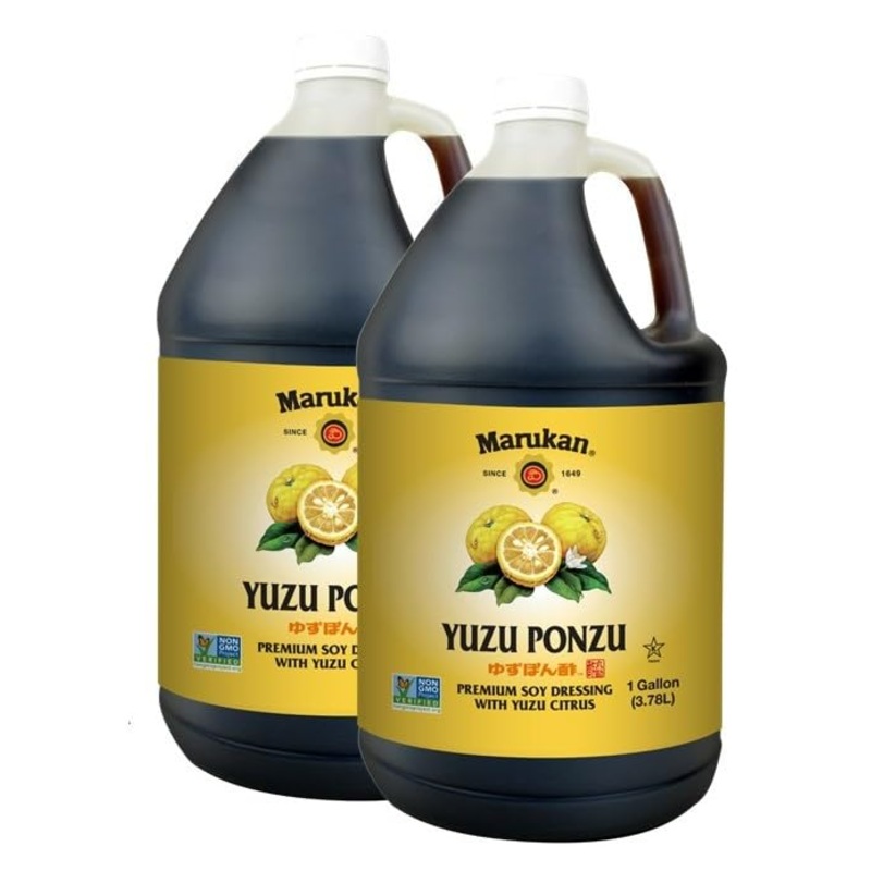 Marukan Ponzu Yuzu Soy Citrus Dressing (Yellow Label), 1 Gallon (Pack Of 2)