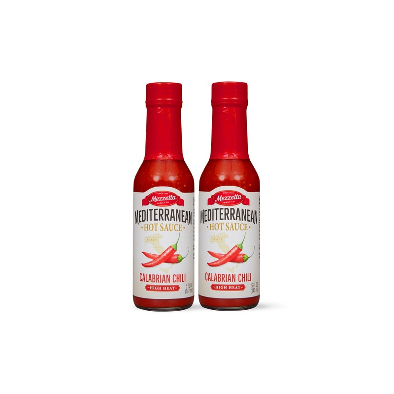 Mezzetta Mediterranean Calabrian Chili Hot Sauce, Hot Heat | Non-Gmo, Gluten Free, Vegan | 5 Fluid Ounce Jar (Pack Of 2)