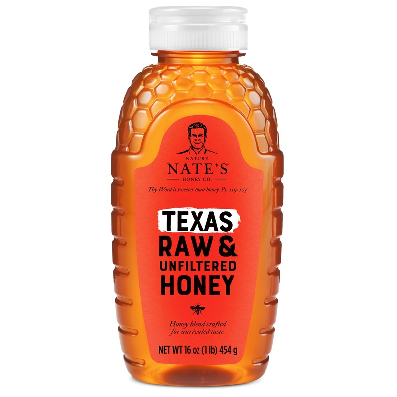 Nate’S Texas 100% Pure, Raw & Unfiltered Honey – 16 Oz. Squeeze Bottle – All-Natural Sweetener