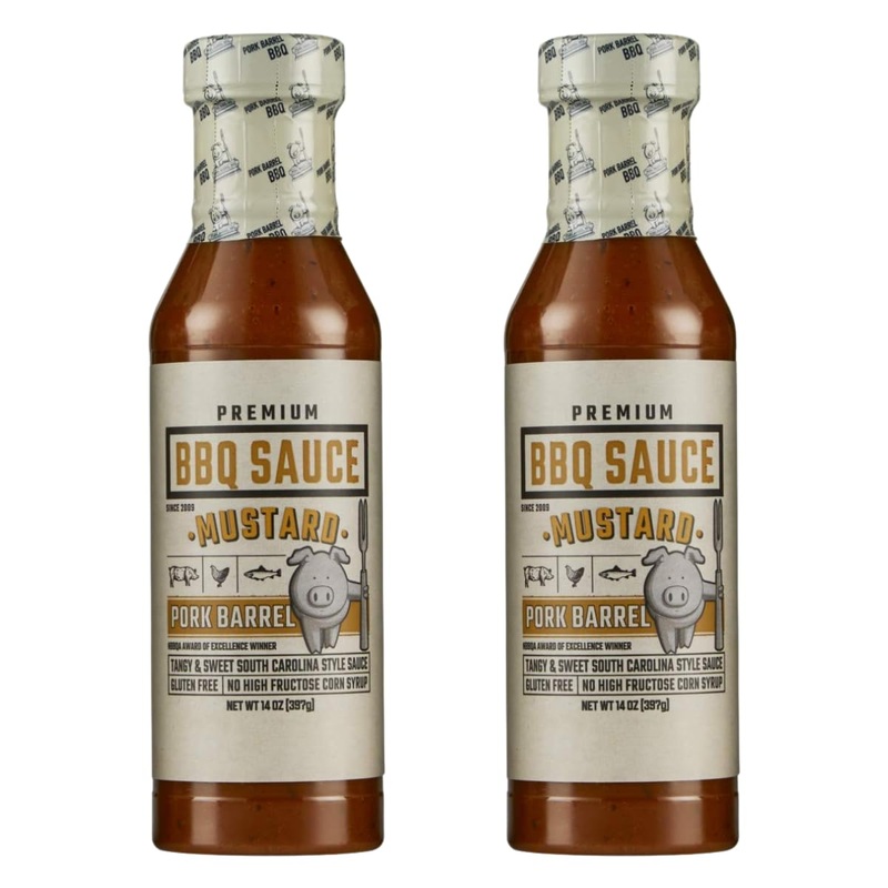Pork Barrel Mustard Bbq Competition Sauce, Tangy & Sweet South Carolina Style Sauce | Small Batch, No High Fructose Corn Syrup,