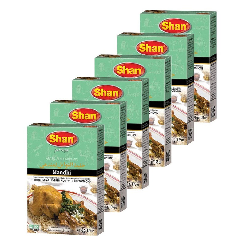 Shan Mandhi Arabic Seasoning Mix 1.76 Oz (50G) – Spice Powder For Arabic Meat Layered Pilaf With Fried Onions – Suitable For Veg