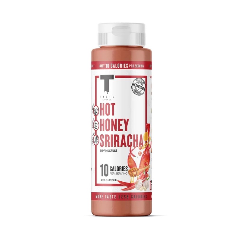 Taste Flavor Co. Wing Sauce And Marinade, Great Tasting, Keto Friendly, Low-Calorie Sauce (Hot Honey Sriracha)