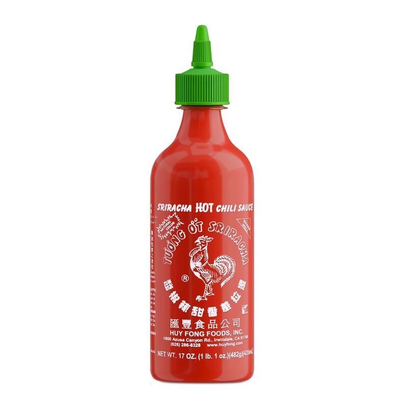The Original Huy Fong Sriracha, 17 Oz Hot Chili Sriracha, 17 Onuce Spicy Flavor Hot Sauce W/Chili Pepper, Pack Of 1