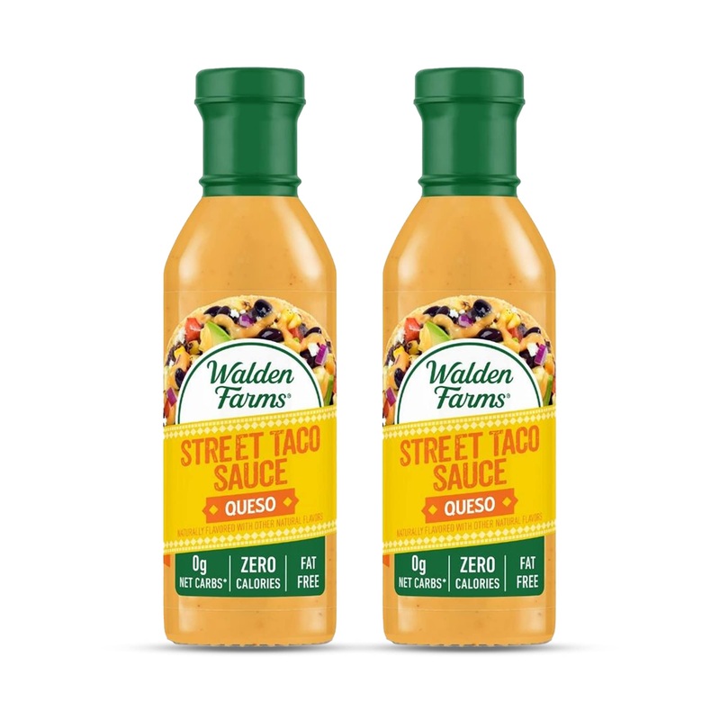Walden Farms Street Taco Sauce Queso – Calorie-Free, Gluten-Free, Low Carb, Keto-Friendly, Sugar-Free, Creamy Queso Flavor, (12