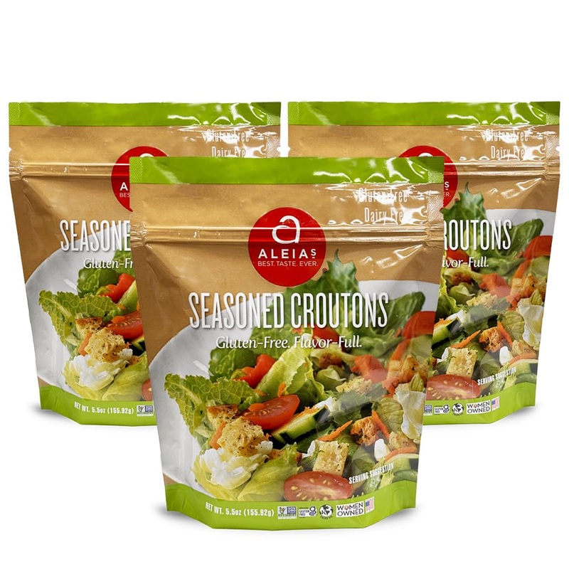 Aleias Best. Taste. Ever. Aleia’S Best. Taste. Ever. Seasoned Croutons – 5.5 Oz / 3 Pack – For Salads And Soups, Gluten-Free, Da