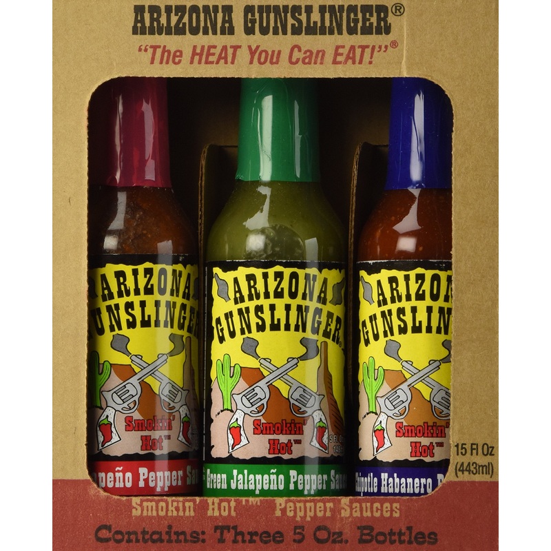 Arizona Gunslinger Hot Sauce – 3 Variety Gift Pack (15 Oz)