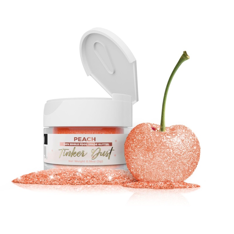 Bakell – Peach Tinker Dust (5G, 1X Jar) Edible Glitter For Food, Desserts, And Beverages!