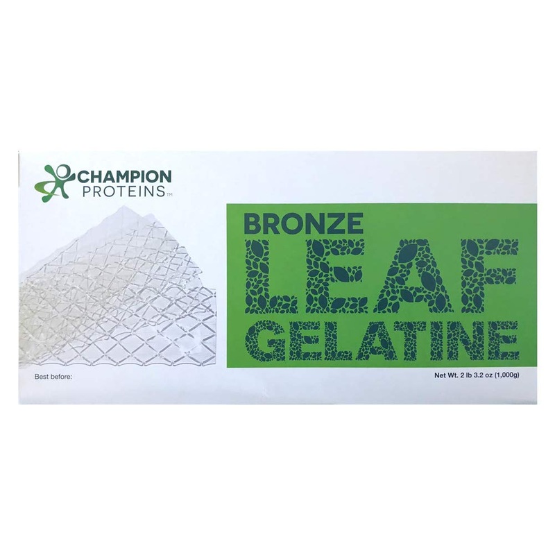 Bronze Leaf Gelatin Sheets, 300 Sheets, 150 Bloom, Champion Leaf Gelatine, 1/Kg (2.2/Lbs)