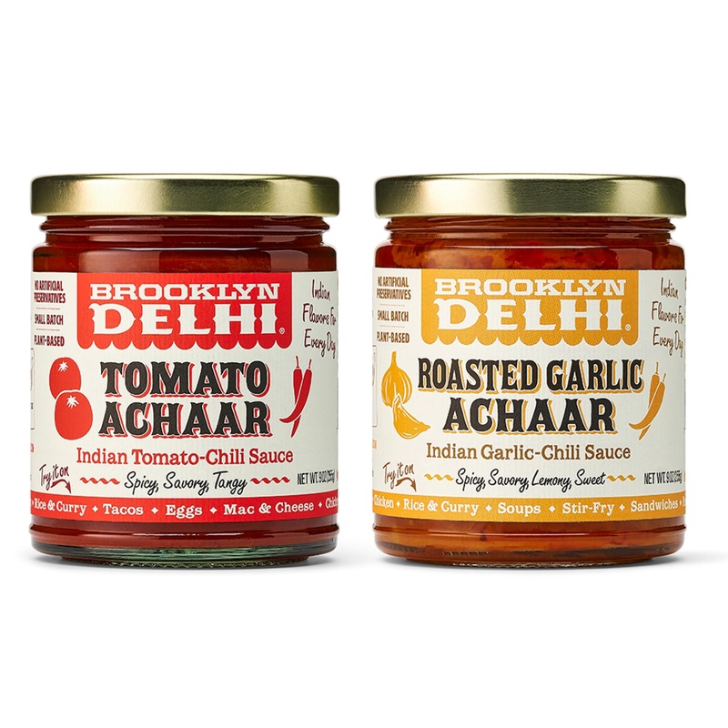 Brooklyn Delhi – Achaar Bundle – Tomato Achaar And Roasted Garlic Achaar – Eat On Sandwiches, Rice And Curry, Roasted Vegis, Sti