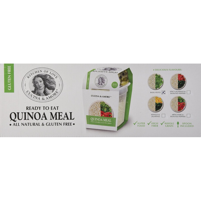 Cucina & Amore Quinoa Meal Basil Pesto – 7.9 Oz (Pack Of 6)