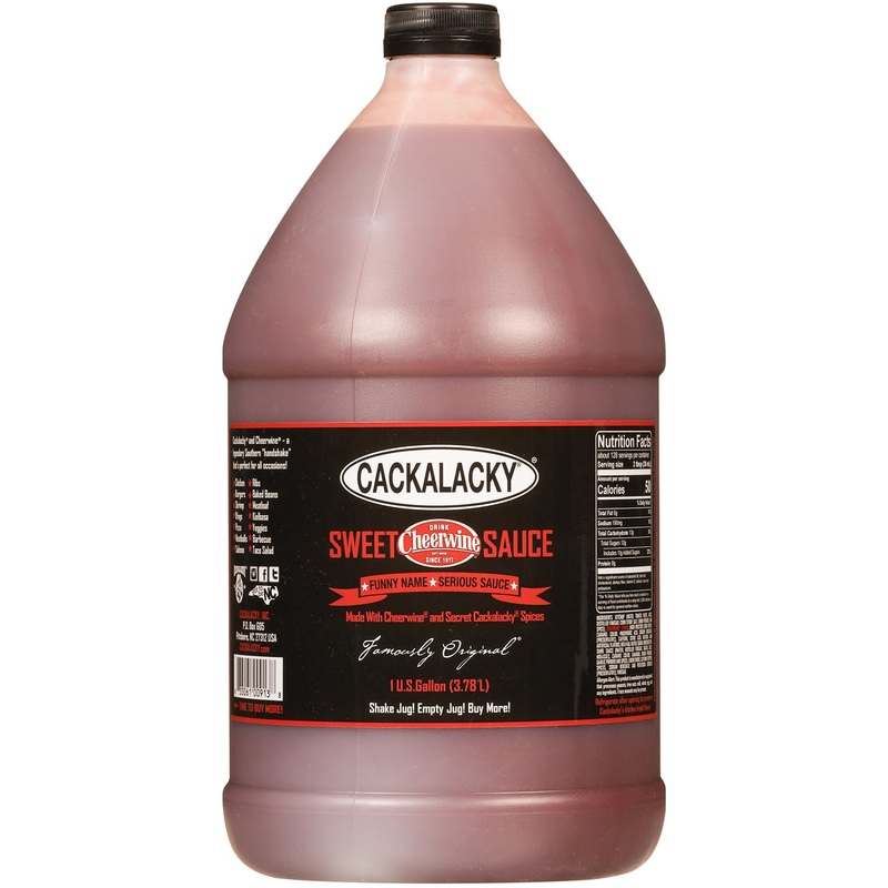 Famously Original Cackalacky Cheerwine Sweet Sauce – 1 Gallon Jug – Bulk Sweet Sauce For Restaurants & Pitmasters