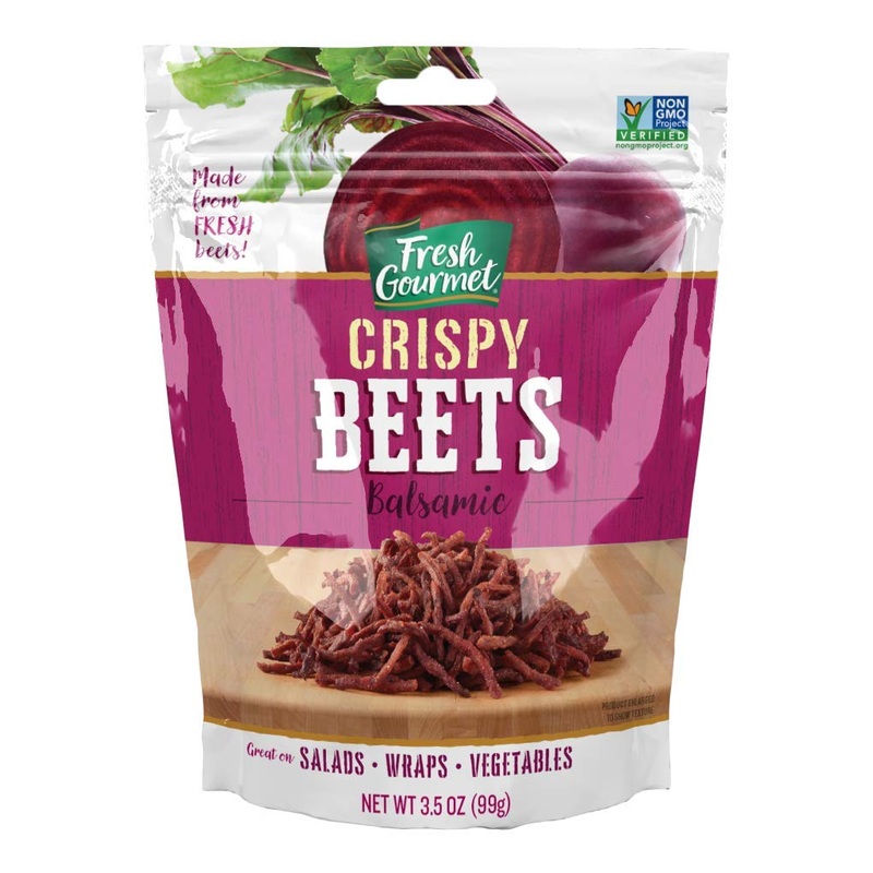 Fresh Gourmet Crispy Balsamic Beets – 3.5 Ounce, Pack Of 6 – Low Carb, Crunchy Snack And Salad Topper