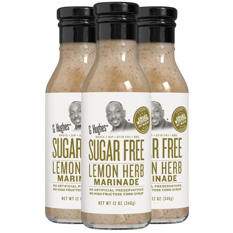 G Hughes Sugar Free, Lemon Herb Marinade – Sugar Free Marinades, Gluten Free Lemon Pepper Seasoning, Low Carb Marinades, Sugar F