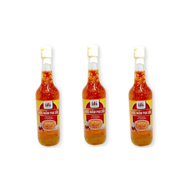 Generic 3 Packs – Fish Sauce For Spring Roll Glass Bottle – Nuoc Mam Pha San Dung Goi Cuon Chai Thuy Tinh – 650 Ml Per Glass Bot