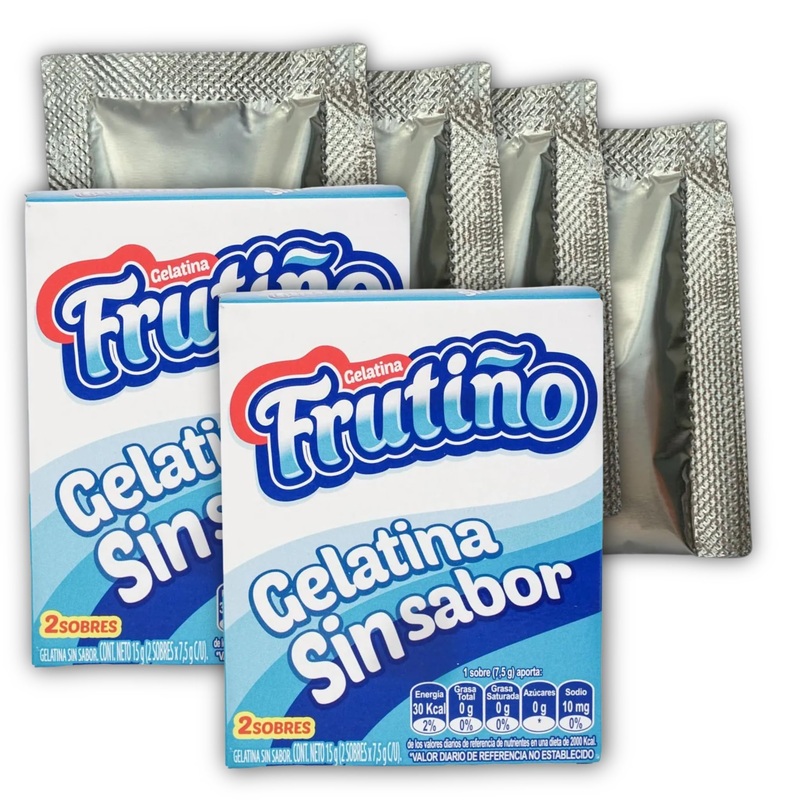 Generic Frutio Gelatina Sin Sabor – 2 Paquete Por 2 Sobres (15 Grams) – Despensa Colombiana