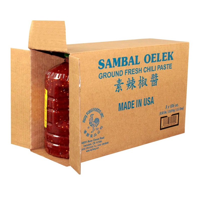 Huy Fong Sambal Oelex Ground Fresh Chili, 128 Ounce – 3 Per Case.