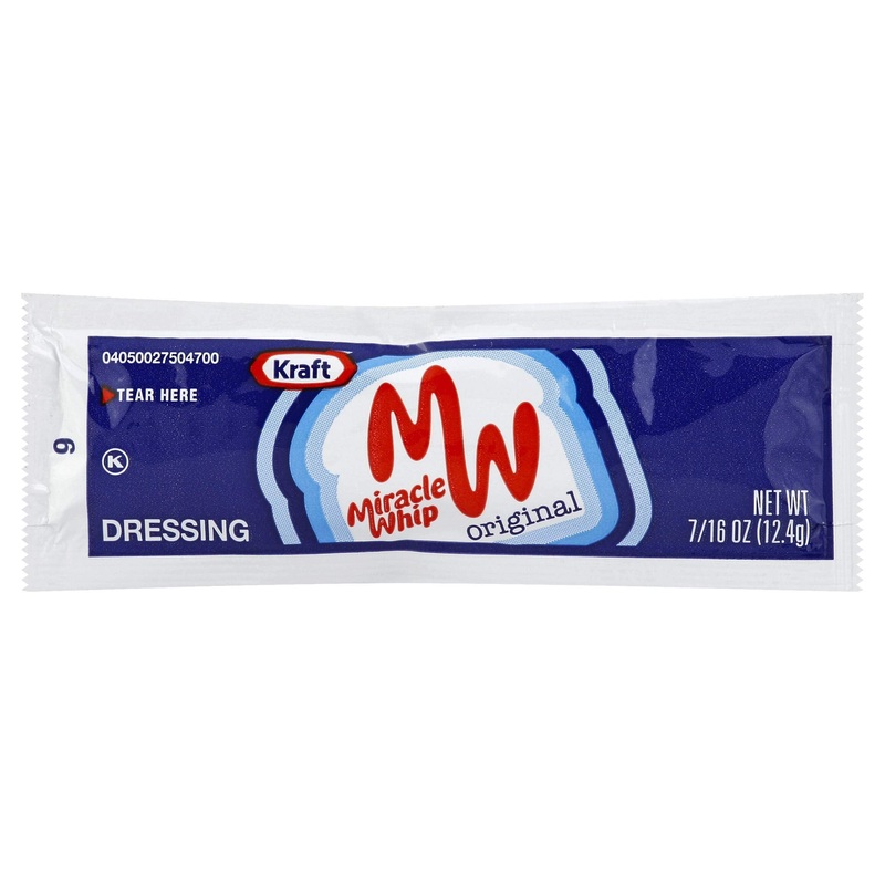Miracle Whip Dressing Packets – 200 Case 7/16 Ounce