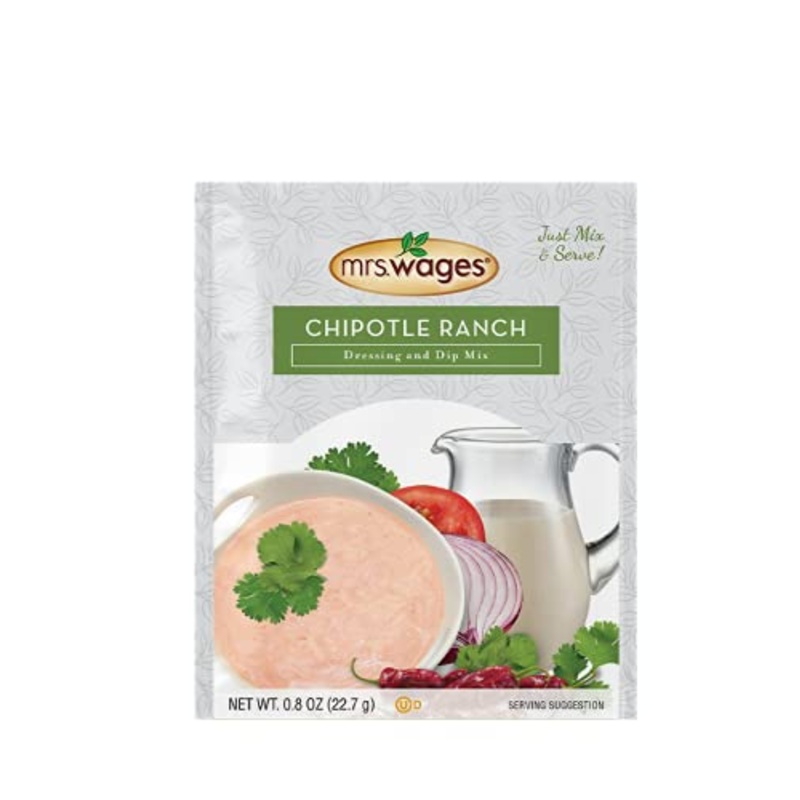 Mrs. Wages Dressing And Dip Mix, Chipotle Ranch, 12 Oz, Pack Of 12