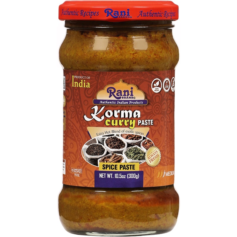 Rani Korma Curry Cooking Spice Paste 10O.5Z (300G) Glass Jar ~ No Colors | All Natural | Non-Gmo | Kosher | Vegan | Gluten Free