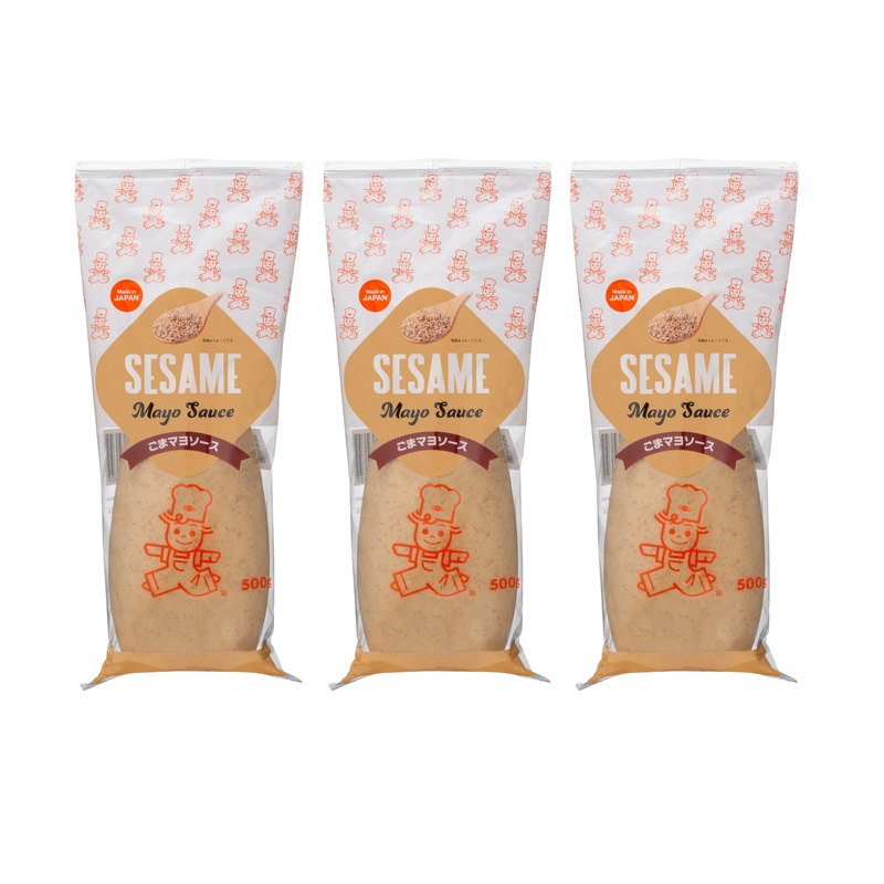 Sesame Mayo Sauce- 3Pack, Enjoy It With Sushi Rolls, Udon Salad, Steamed Chicken, Sandwiches, And More. A Rich Mayo With Roasted