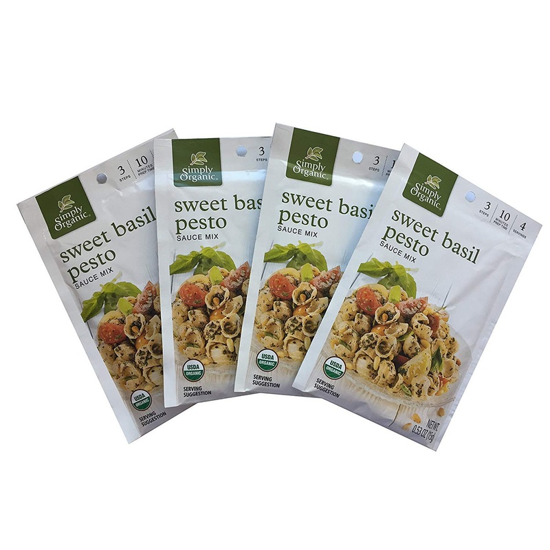 Simply Organic | Sweet Basil Pesto Sauce Mix | .53Oz (Pack Of 4)