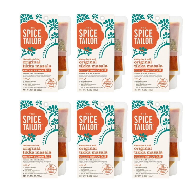 Spice Tailor 3 Simple Steps Restaurant Quality Meals In Minutes Kits Ready In 10 Minutes (6 Pack, Original Tikka Masala)
