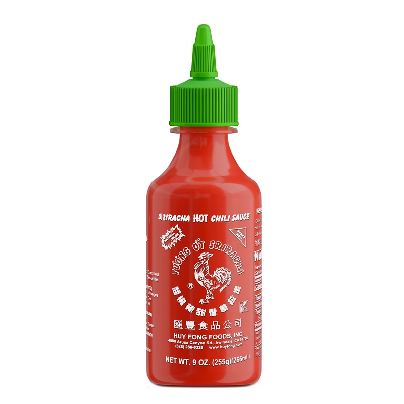 The Original Huy Fong Sriracha, 9 Oz Rooster Sriracha Chili Sauce, Spicy Flavor Hot Sauce W/Chili Pepper, Sriracha Chili Paste F