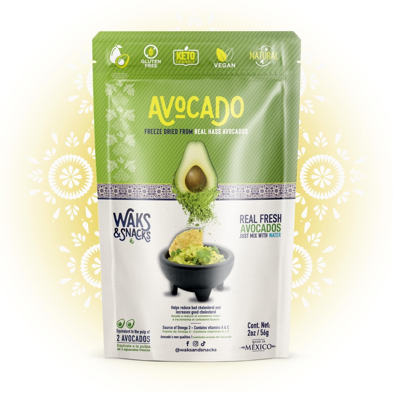 Waks & Snacks Freeze-Dried Avocado | 100% Fresh Hass Avocados, Perfect For Toast | Energizes Camping & Hiking Meals | Lightweigh