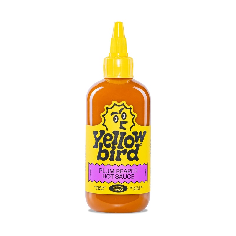 Yellowbird Small Batch Plum Reaper Hot Sauce 9.8 Oz. Pantry Size (Medium Hot | 1 Bottle | Made In Texas)