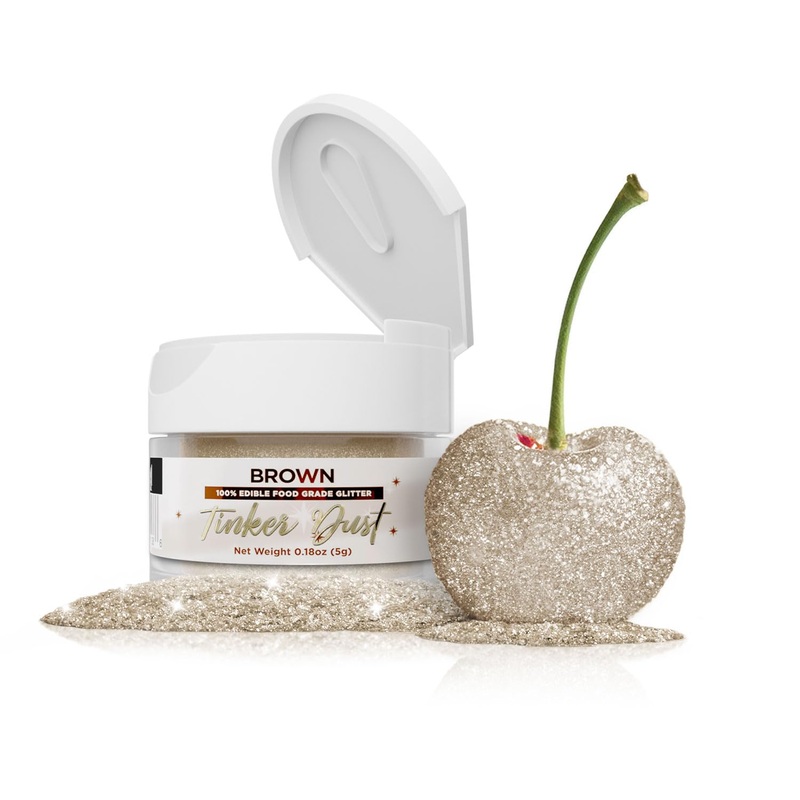 Bakell – Brown Tinker Dust (5G, 1X Jar) Edible Glitter For Food, Desserts, And Beverages!