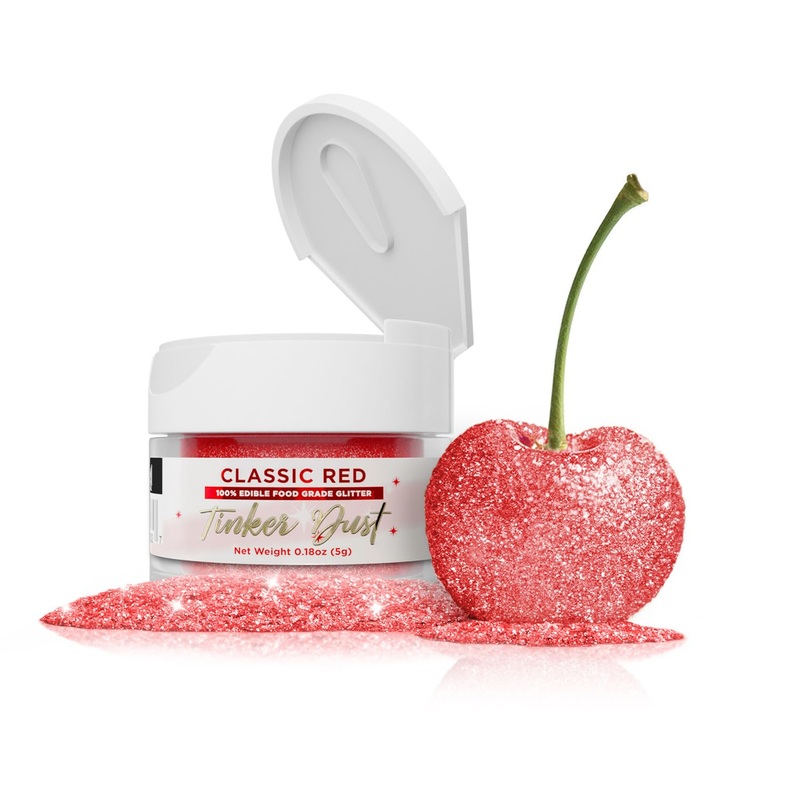 Bakell – Classic Red Tinker Dust (5G, 1X Jar) Edible Glitter For Food, Desserts, And Beverages!