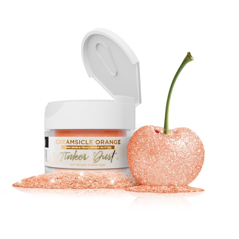 Bakell – Creamsicle Orange Tinker Dust (5G, 1X Jar) Edible Glitter For Food, Desserts, And Beverages!