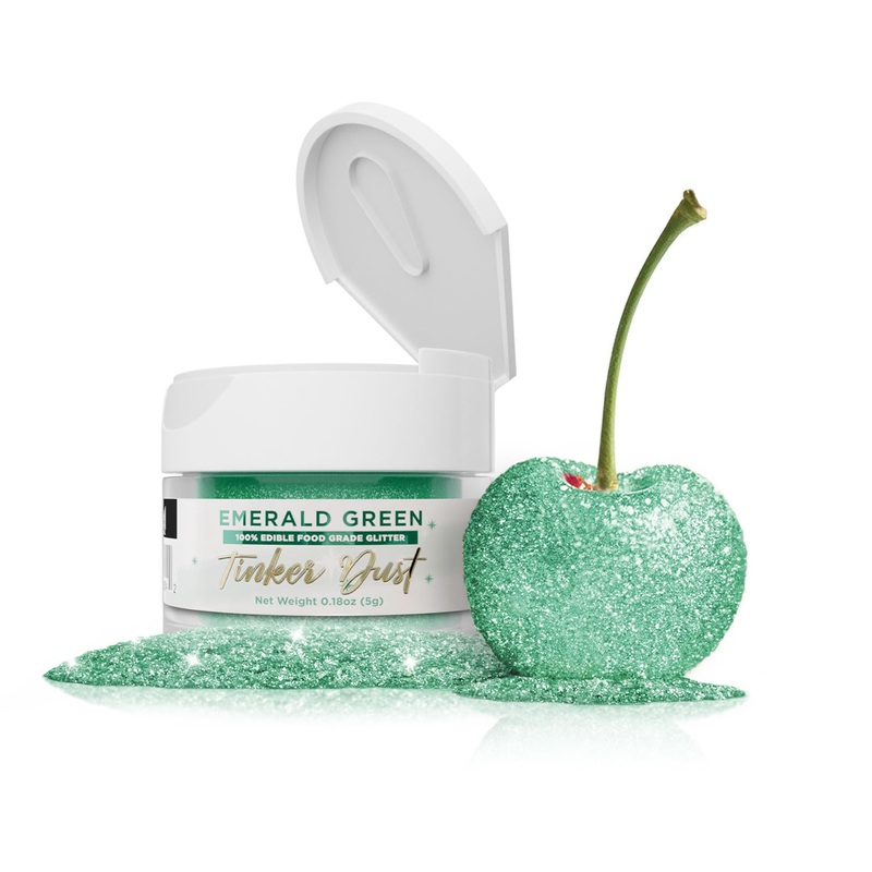 Bakell – Emerald Green Tinker Dust (5G, 1X Jar) Edible Glitter For Food, Desserts, And Beverages!