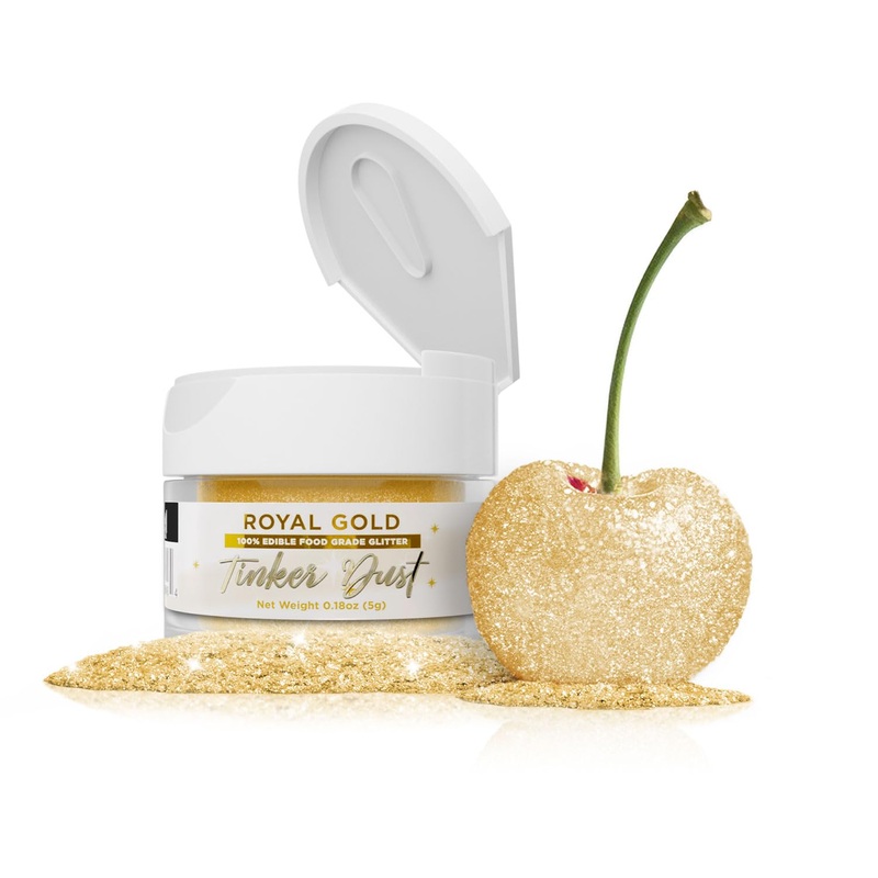 Bakell – Royal Gold Tinker Dust (5G, 1X Jar) Edible Glitter For Food, Desserts, And Beverages!
