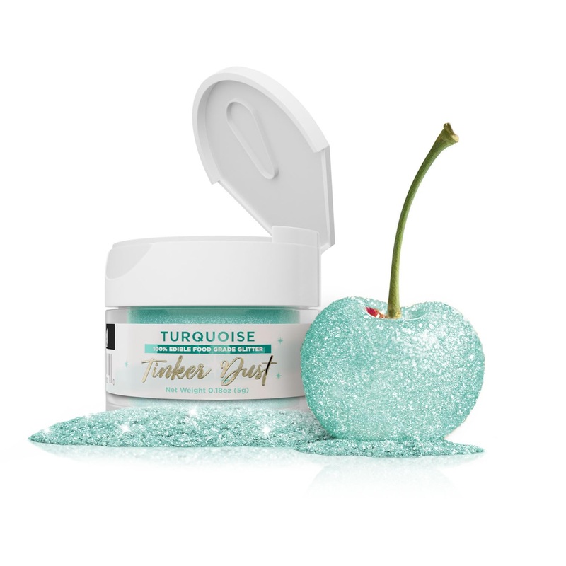 Bakell – Turquoise Tinker Dust (5G, 1X Jar) Edible Glitter For Food, Desserts, And Beverages!