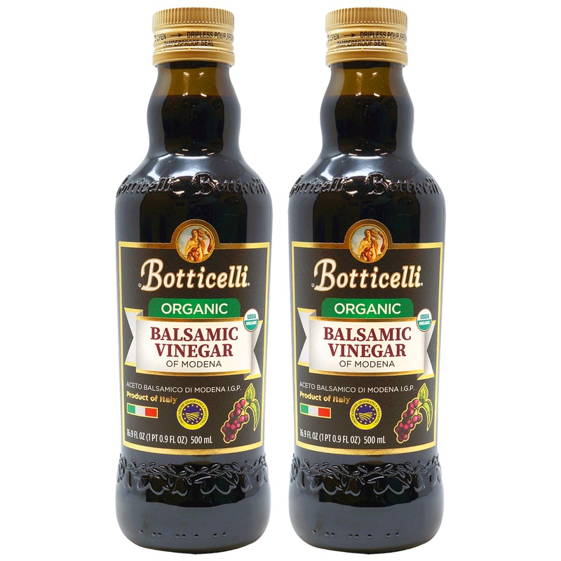 Botticelli Aged Balsamic Vinegar Of Modena (Pack Of 2) – Organic Balsamic Vinegar For Bread Dipping & Salad Dressing – Aceto Bal